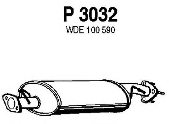 Средний глушитель выхлопных газов fenno P3032