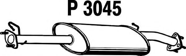Средний глушитель выхлопных газов fenno P3045