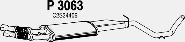 Средний глушитель выхлопных газов fenno P3063