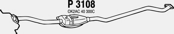 Средний глушитель выхлопных газов fenno P3108