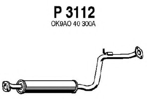 Средний глушитель выхлопных газов fenno P3112