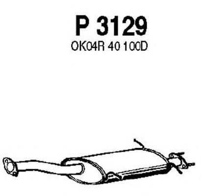 Средний глушитель выхлопных газов fenno P3129