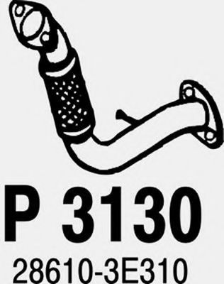 Приемная труба глушителя fenno P3130