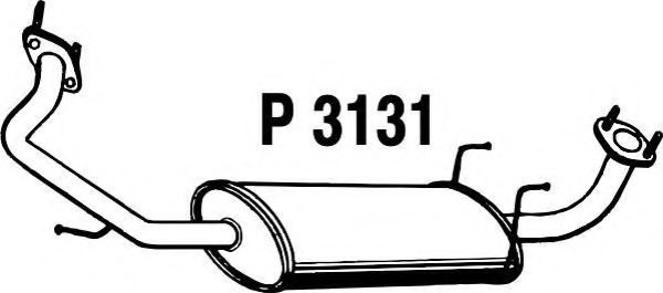 Средний глушитель выхлопных газов fenno P3131