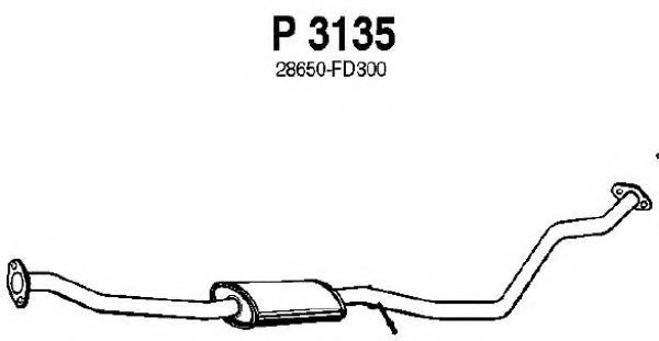 Средний глушитель выхлопных газов fenno P3135