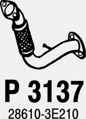Приемная труба глушителя fenno P3137