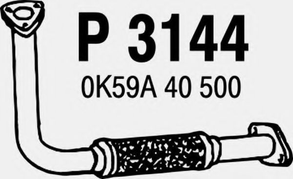 Приемная труба глушителя fenno P3144