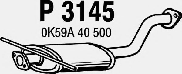 Средний глушитель выхлопных газов fenno P3145