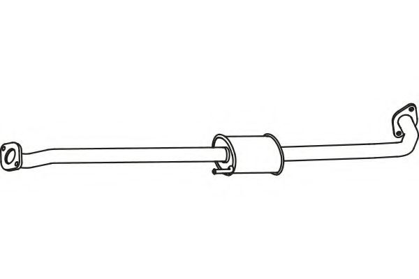 Средний глушитель выхлопных газов fenno P3176