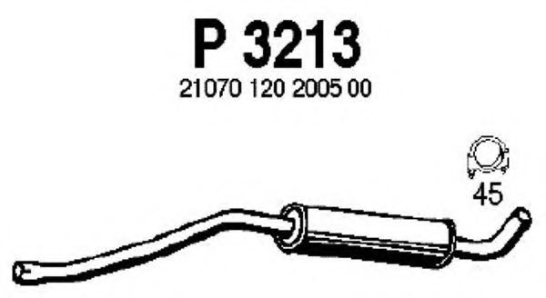 Средний глушитель выхлопных газов fenno P3213