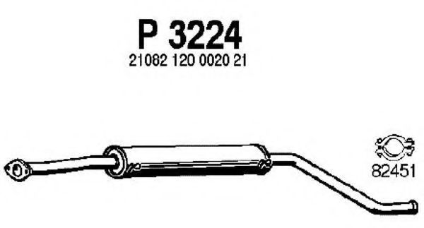 Средний глушитель выхлопных газов fenno P3224