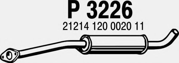 Средний глушитель выхлопных газов fenno P3226