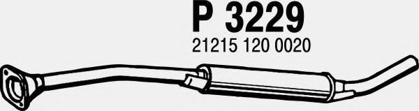 Средний глушитель выхлопных газов fenno P3229