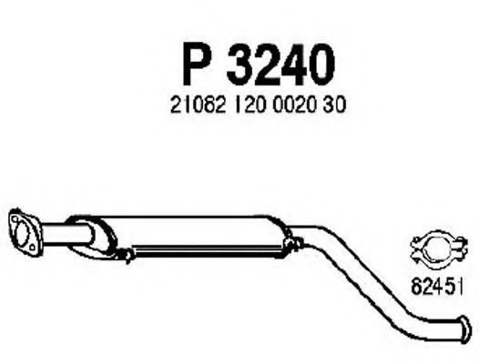 Средний глушитель выхлопных газов fenno P3240
