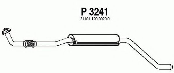 Средний глушитель выхлопных газов fenno P3241