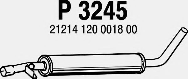 Средний глушитель выхлопных газов fenno P3245