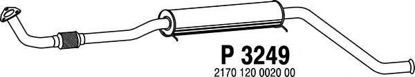 Средний глушитель выхлопных газов fenno P3249