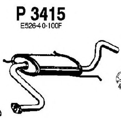 Средний глушитель выхлопных газов fenno P3415