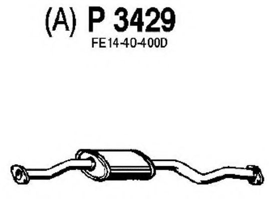 Средний глушитель выхлопных газов fenno P3429