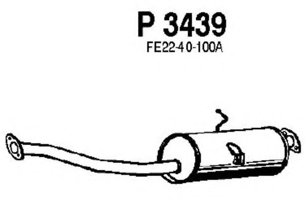 Средний глушитель выхлопных газов fenno P3439