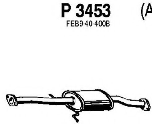 Средний глушитель выхлопных газов fenno P3453