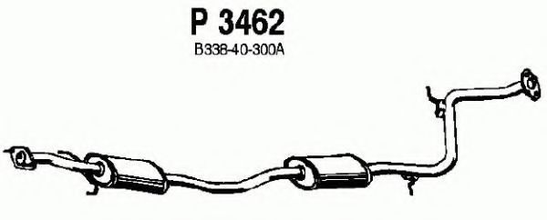 Средний глушитель выхлопных газов fenno P3462