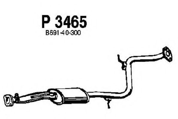 Средний глушитель выхлопных газов fenno P3465