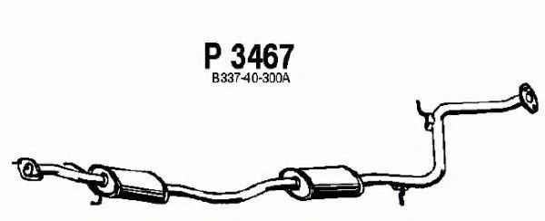 Средний глушитель выхлопных газов fenno P3467