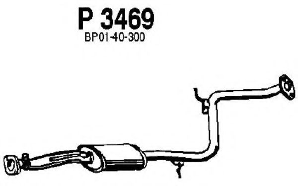 Средний глушитель выхлопных газов fenno P3469