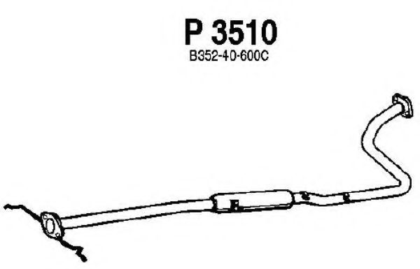 Средний глушитель выхлопных газов fenno P3510