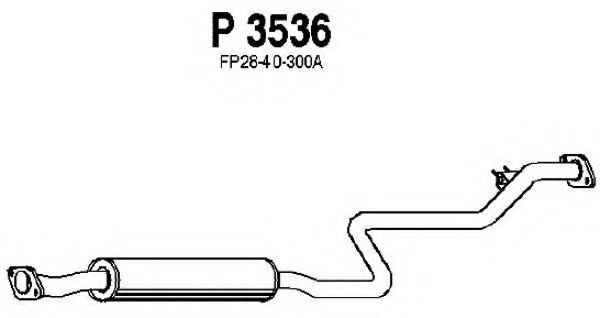 Средний глушитель выхлопных газов fenno P3536
