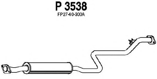 Средний глушитель выхлопных газов fenno P3538