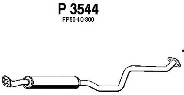 Средний глушитель выхлопных газов fenno P3544