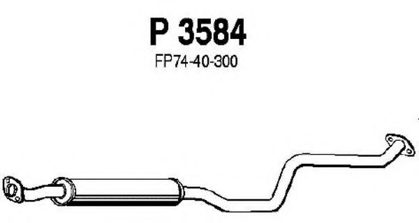 Средний глушитель выхлопных газов fenno P3584