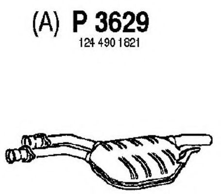 Средний глушитель выхлопных газов fenno P3629