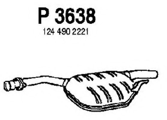 Средний глушитель выхлопных газов fenno P3638