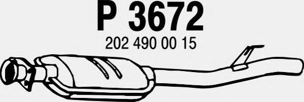 Средний глушитель выхлопных газов fenno P3670