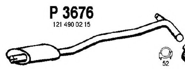 Средний глушитель выхлопных газов fenno P3676