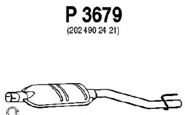 Средний глушитель выхлопных газов fenno P3679