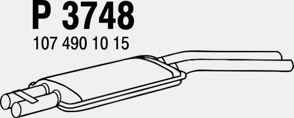 Средний глушитель выхлопных газов fenno P3748