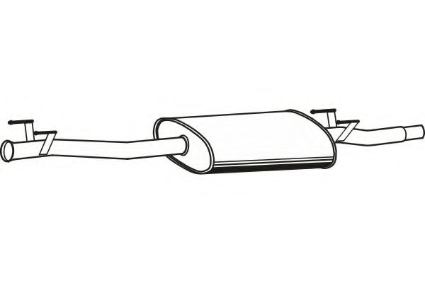 Средний глушитель выхлопных газов fenno P3757