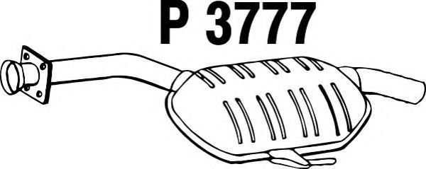 Средний глушитель выхлопных газов fenno P3777