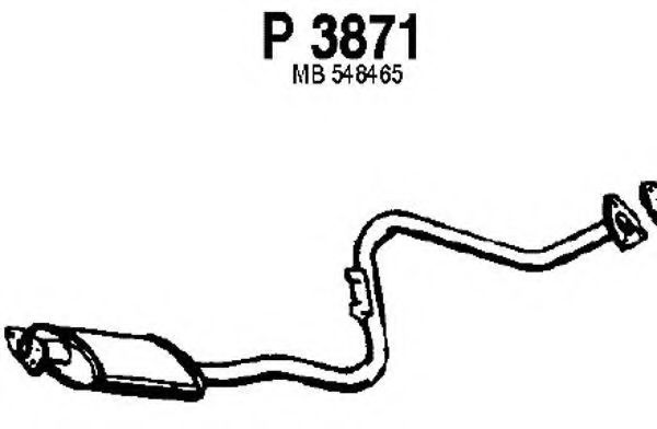 Средний глушитель выхлопных газов fenno P3871