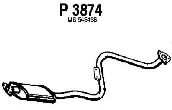 Средний глушитель выхлопных газов fenno P3874