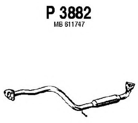 Средний глушитель выхлопных газов fenno P3882
