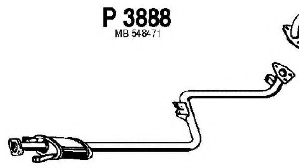 Средний глушитель выхлопных газов fenno P3888
