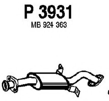 Средний глушитель выхлопных газов fenno P3931