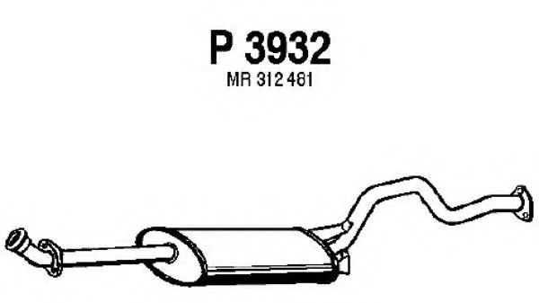 Средний глушитель выхлопных газов fenno P3932