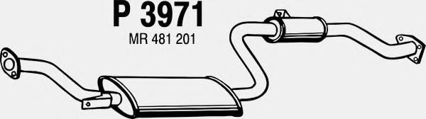 Средний глушитель выхлопных газов fenno P3971