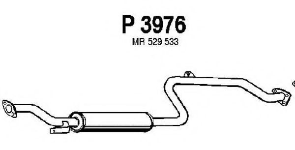 Средний глушитель выхлопных газов fenno P3976